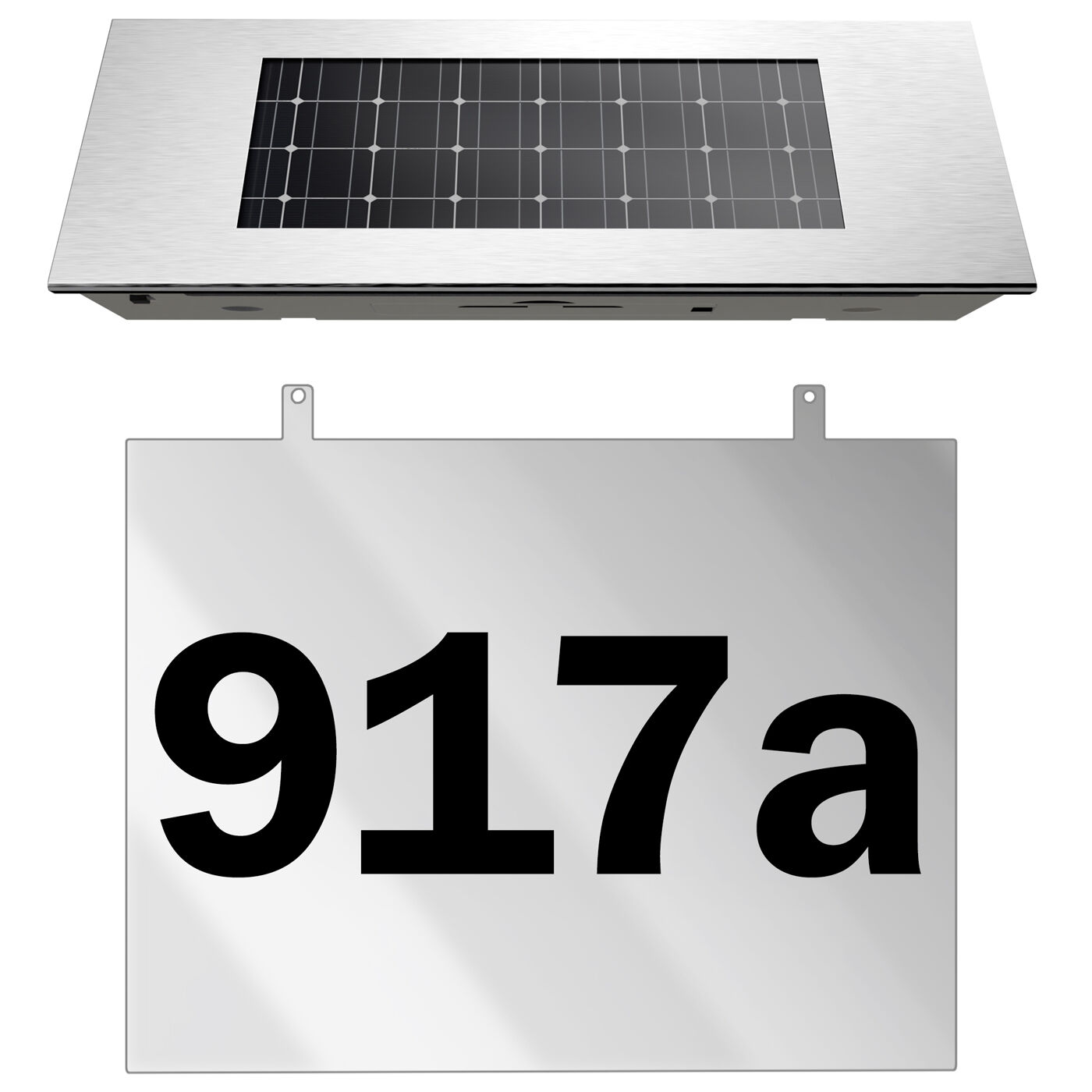 Solar Hausnummer transparent