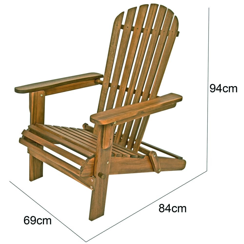 Liegestuhl Adirondack Akazienholz klappbar