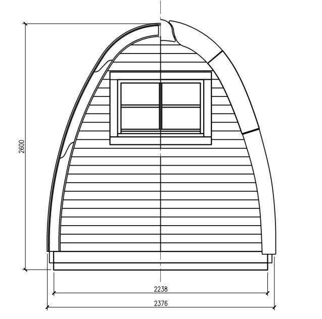 Camping Pod Turku 240x300, montiert