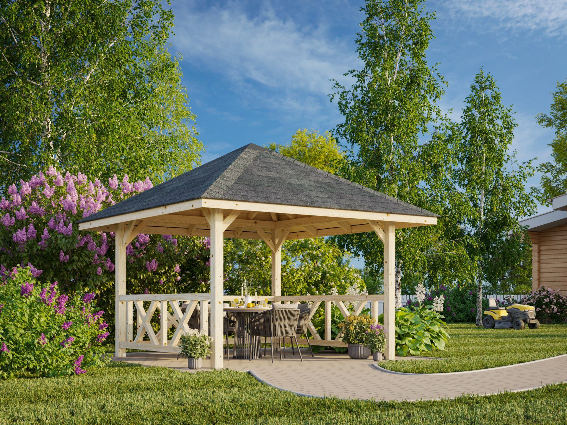 Palmako Pavillon Bianca 8,3 m2 Set 101