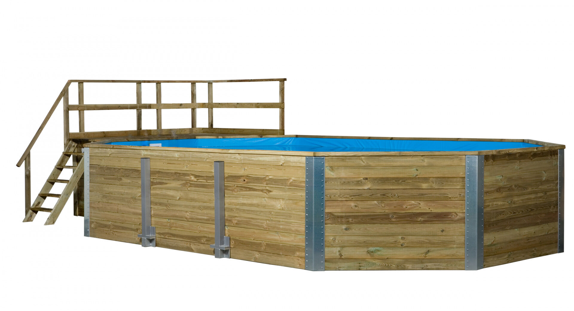 weka Massivholzpool 594, Sparset inkl. Sandfilteranlage und Technikraum