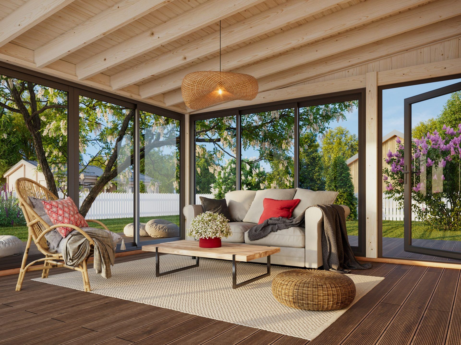 Palmako Gartenzimmer Glashaus Lumi 16,6 m² Slide
