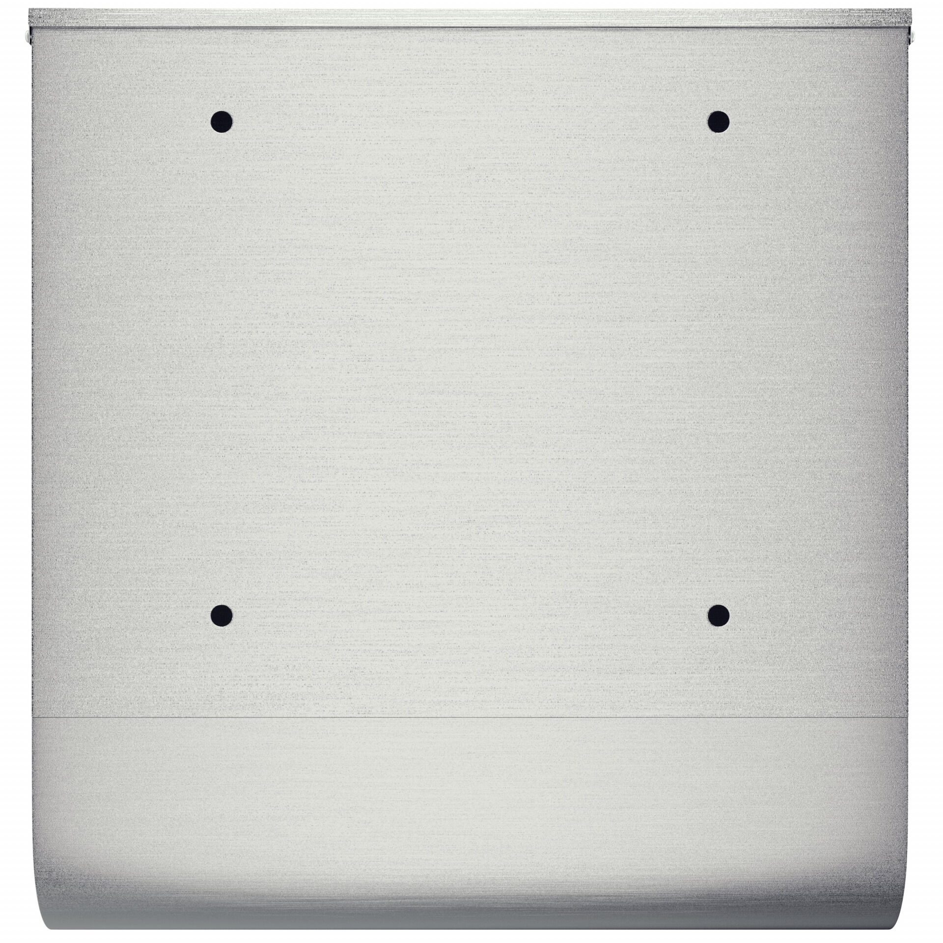 Briefkasten mit Zeitungsrohr Edelstahl Silber