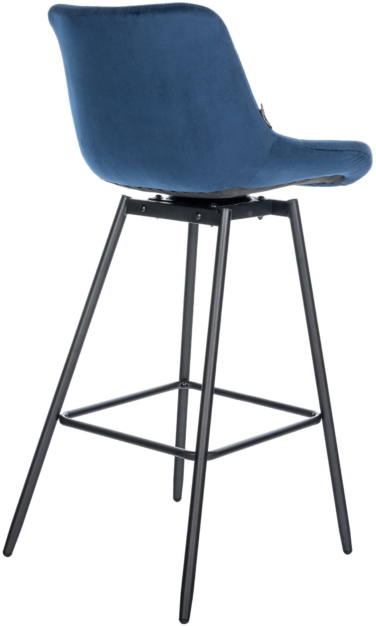 Barhocker Weston Schwenkbar Samt, blau