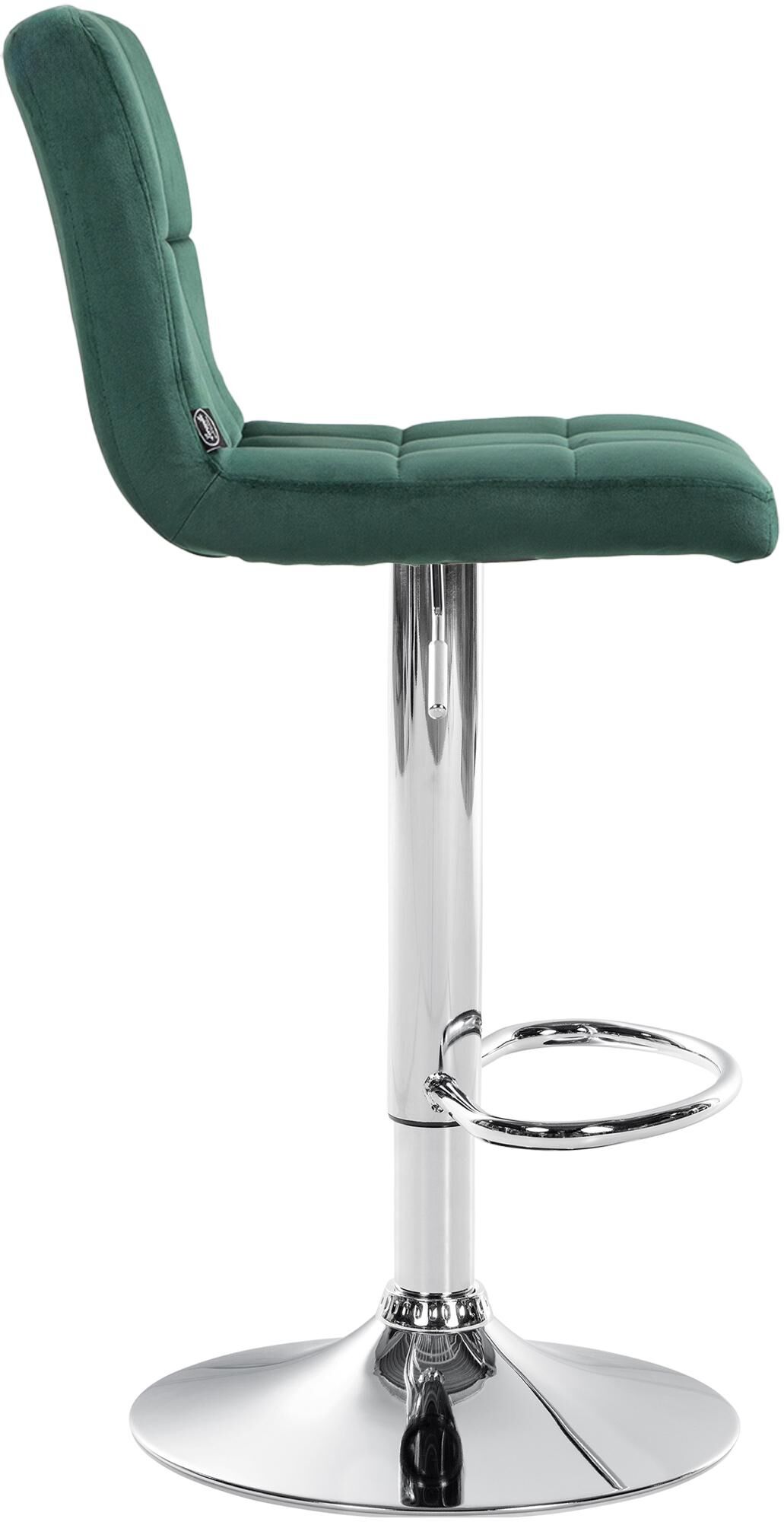 Barhocker Peru Samt chrom, grün