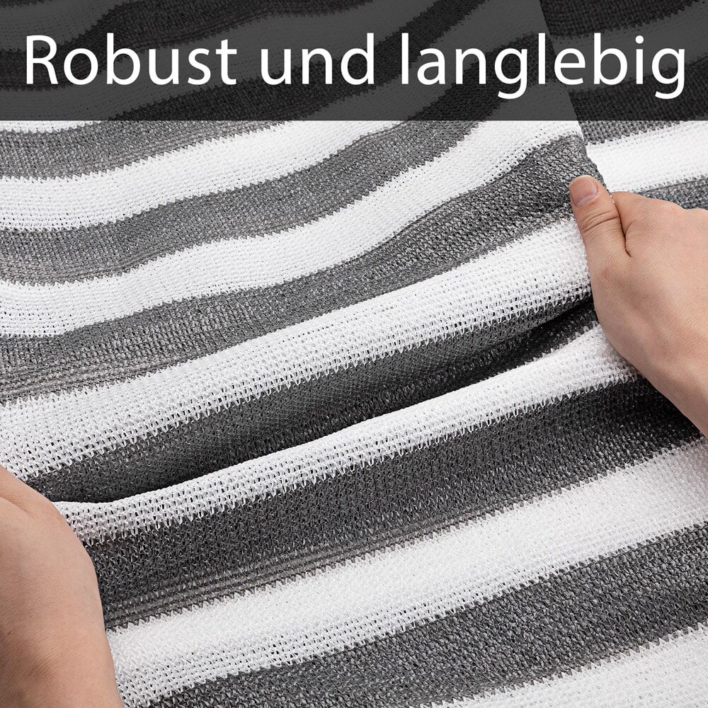 Balkonsichtschutz Grau/Weiß 1,2x10m