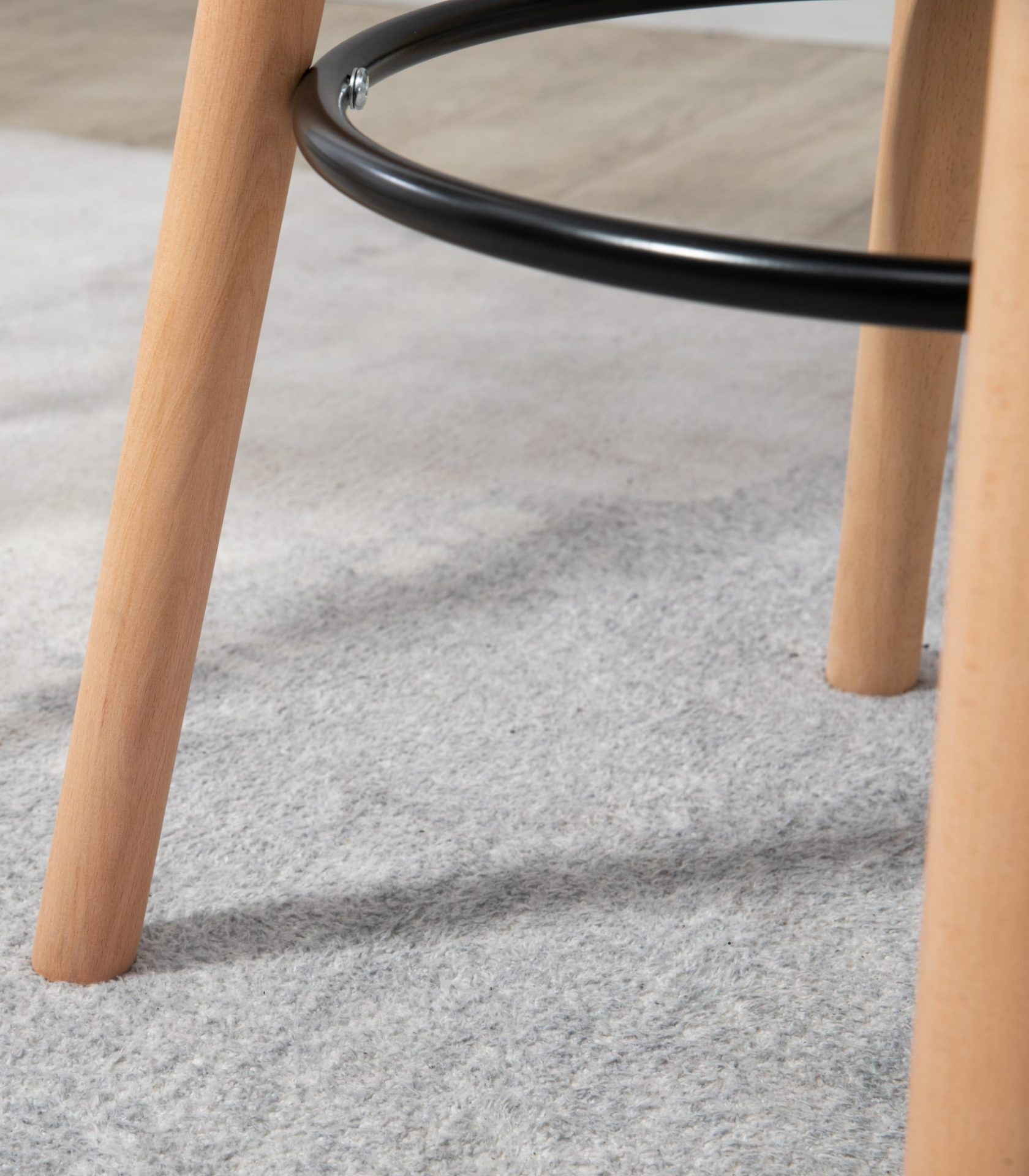 Stehtisch Livia rund, natura/schwarz