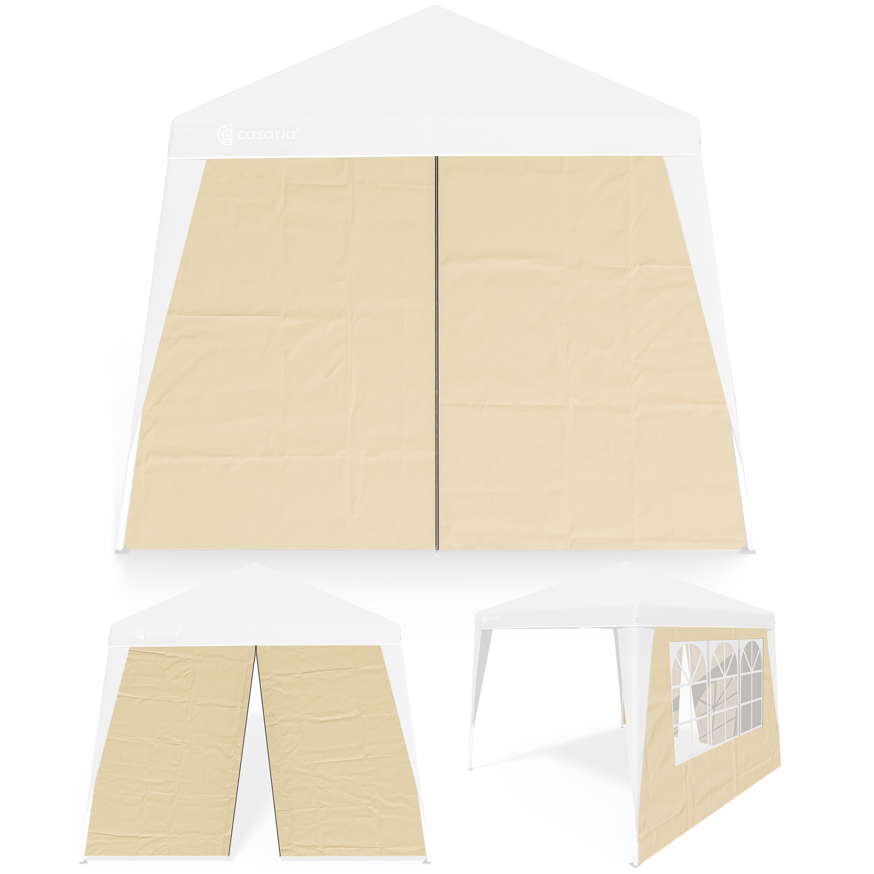 Seitenwand Faltpavillon Capri 2er-Set Beige 3x3m
