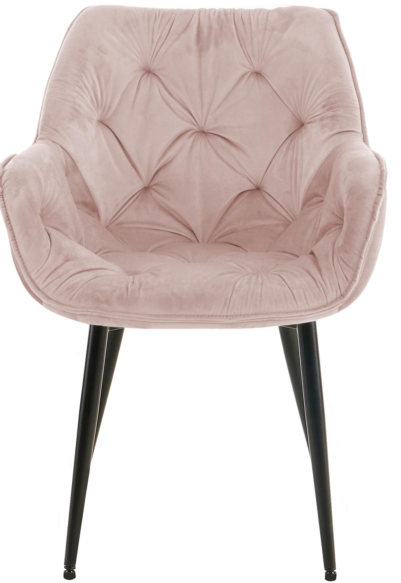 2er Set Stuhl Tanna Samt, pink