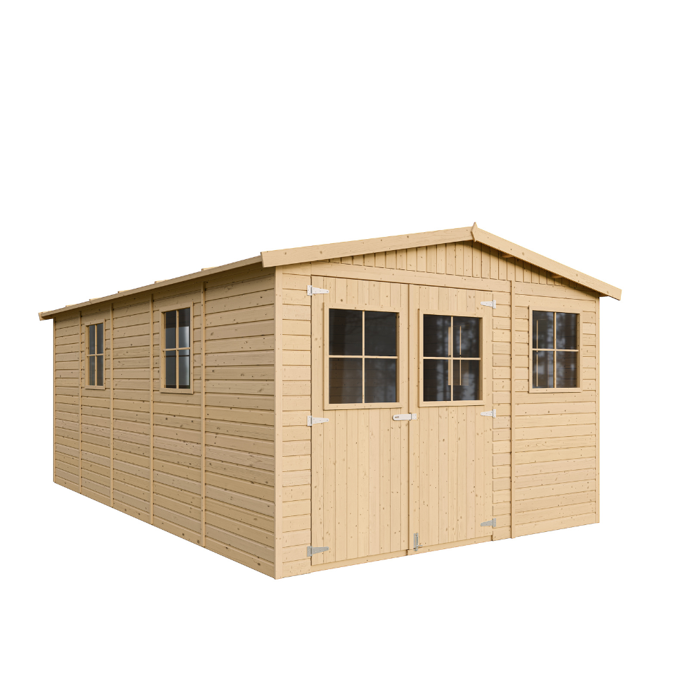Gartenhaus Robert M337+M337G mit Boden – Gerätehaus Holz 303 x 493 cm – 15 m2