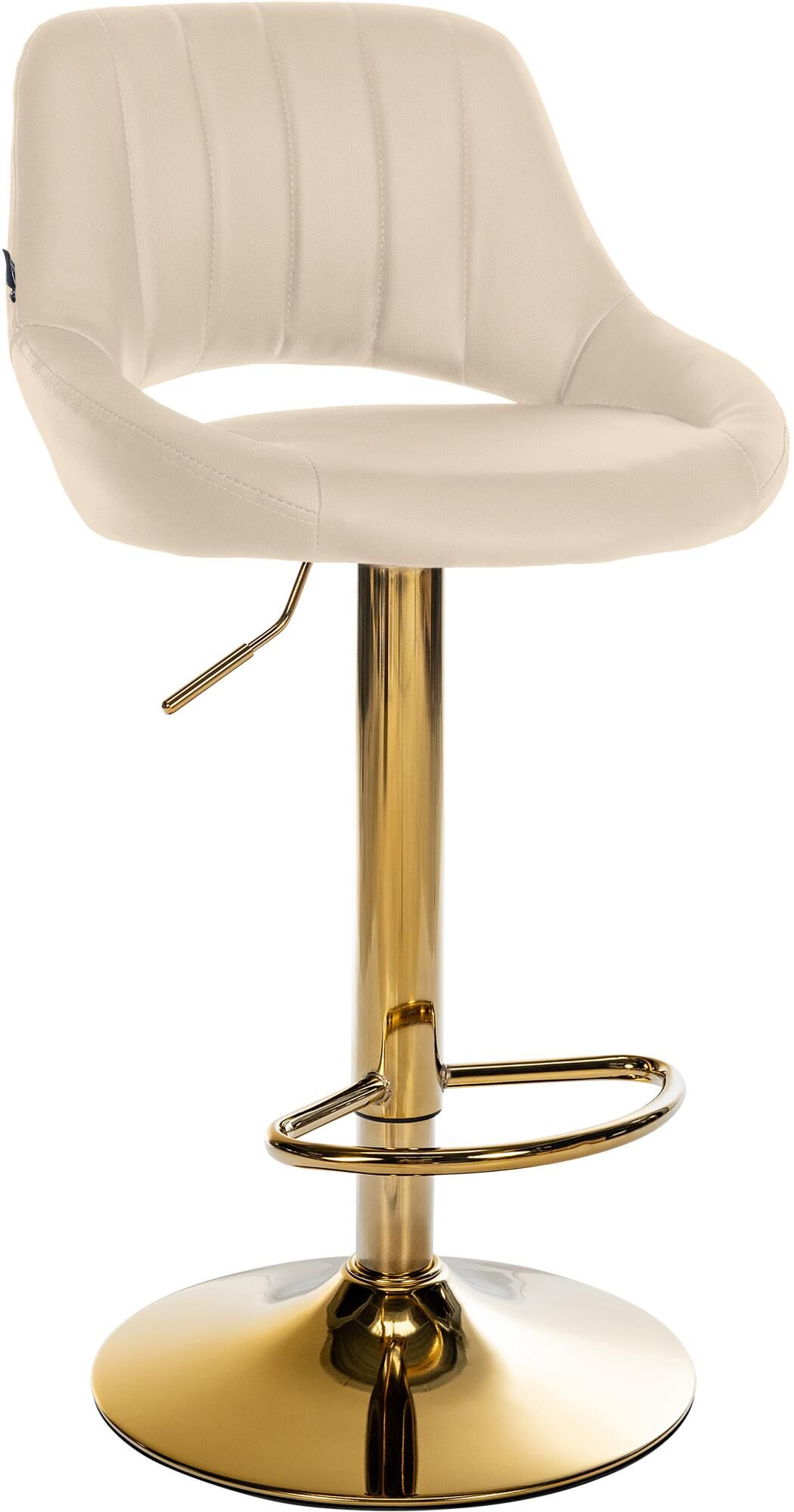 Barhocker Milet Kunstleder gold, creme