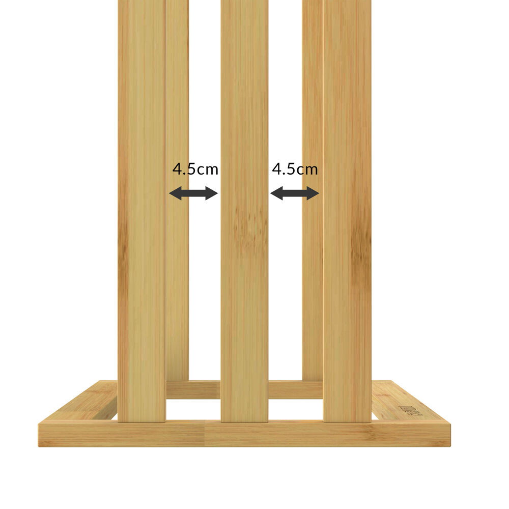 Handtuchhalter Bambus mit 3 Edelstahlstangen