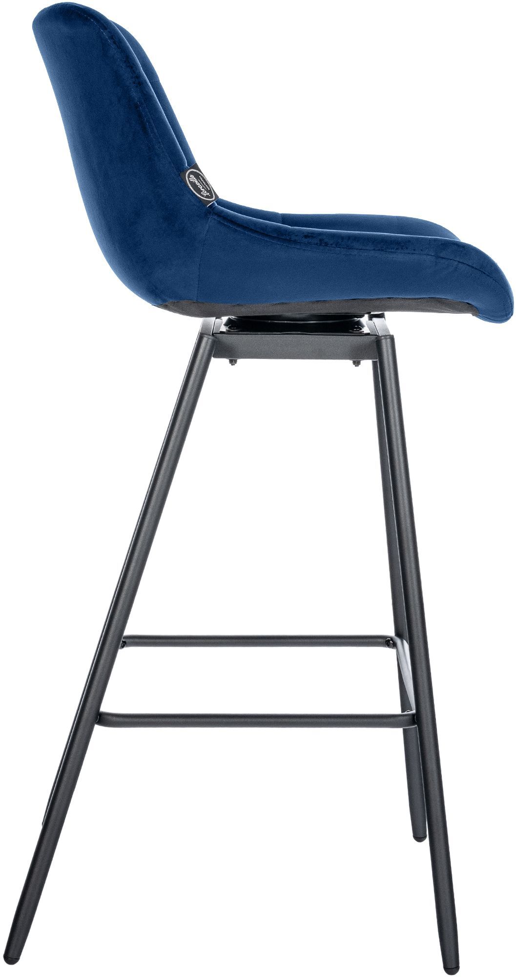 4er Set Barhocker Weston Schwenkbar Samt, blau