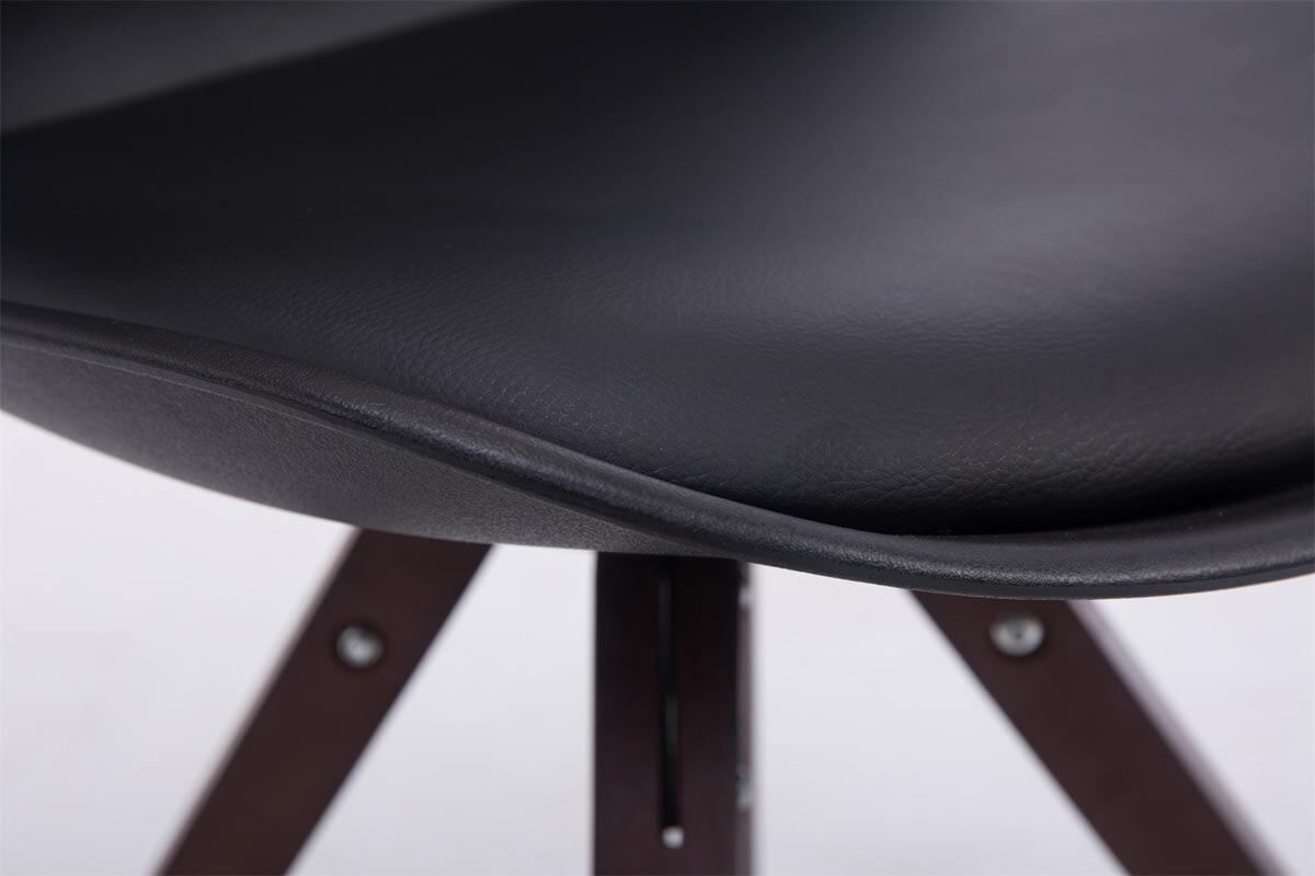 Besucherstuhl Troyes Drehbar Walnuss Square, schwarz