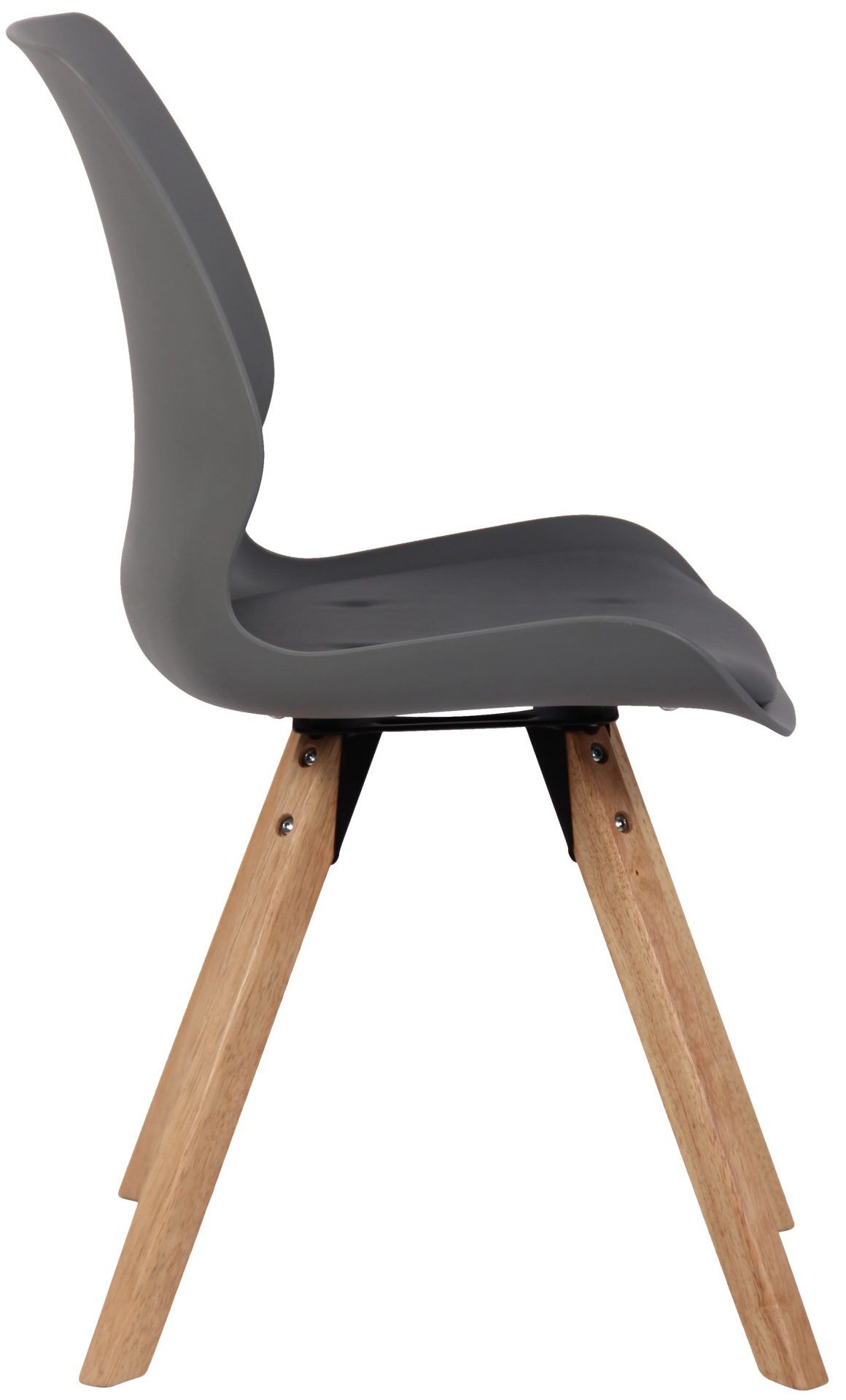 Stuhl Luna Kunststoff, grau