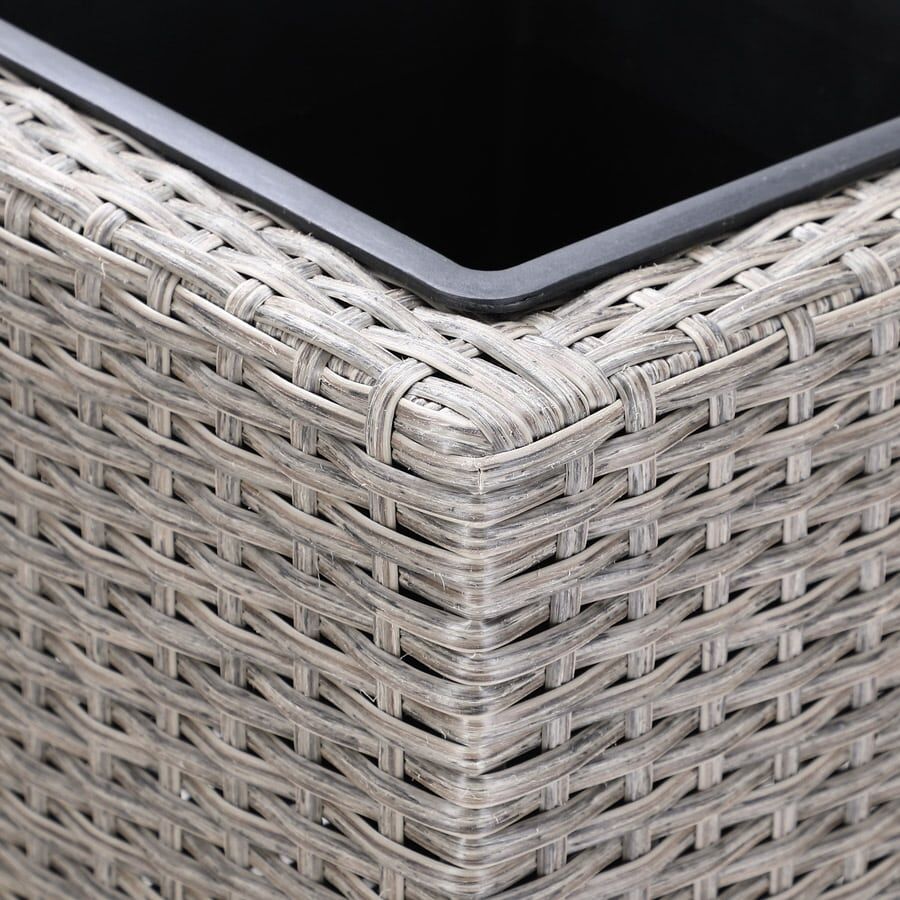 Polyrattan Blumenkasten Creme 95x27x60cm