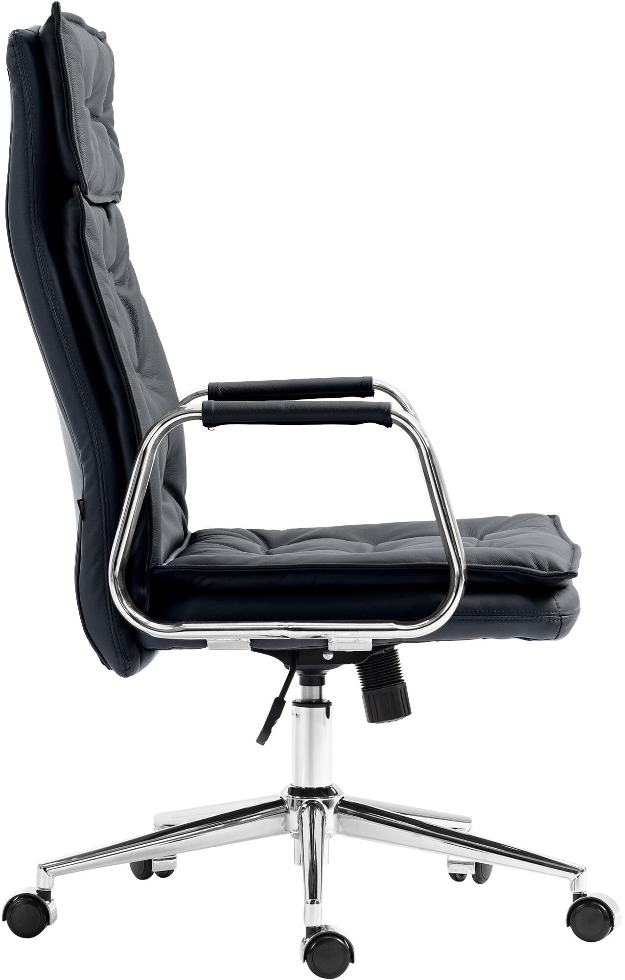 Bürostuhl Sotira Echtleder, schwarz