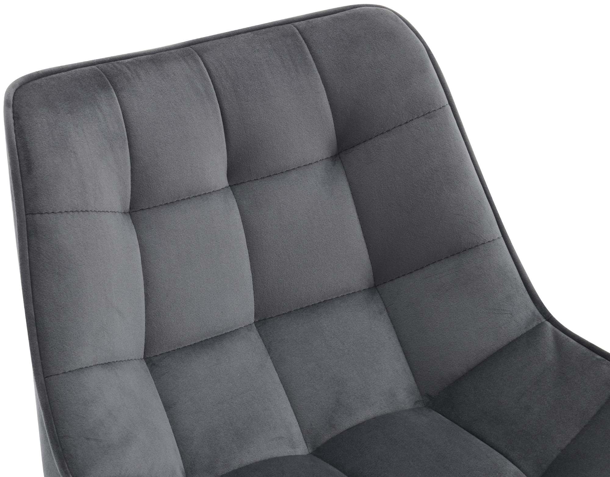 2er Set Barhocker Dartford Samt, dunkelgrau