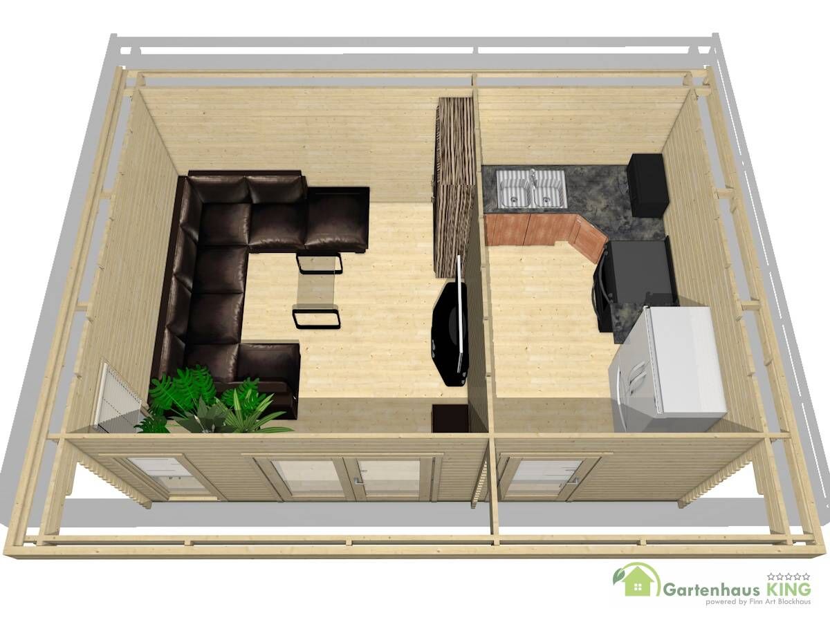 Gartenhaus York 26 - 40215 3D