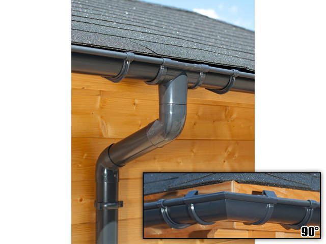 Dachrinnen Set für viereckiges Dach 14 m, Braun