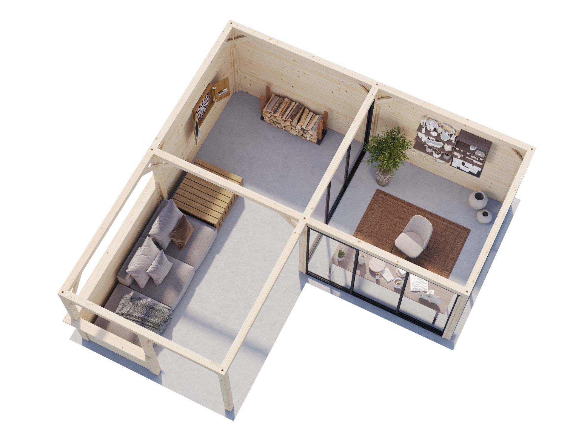 Palmako Pavillon Bianca 24,9 m2 Set 210 Slide