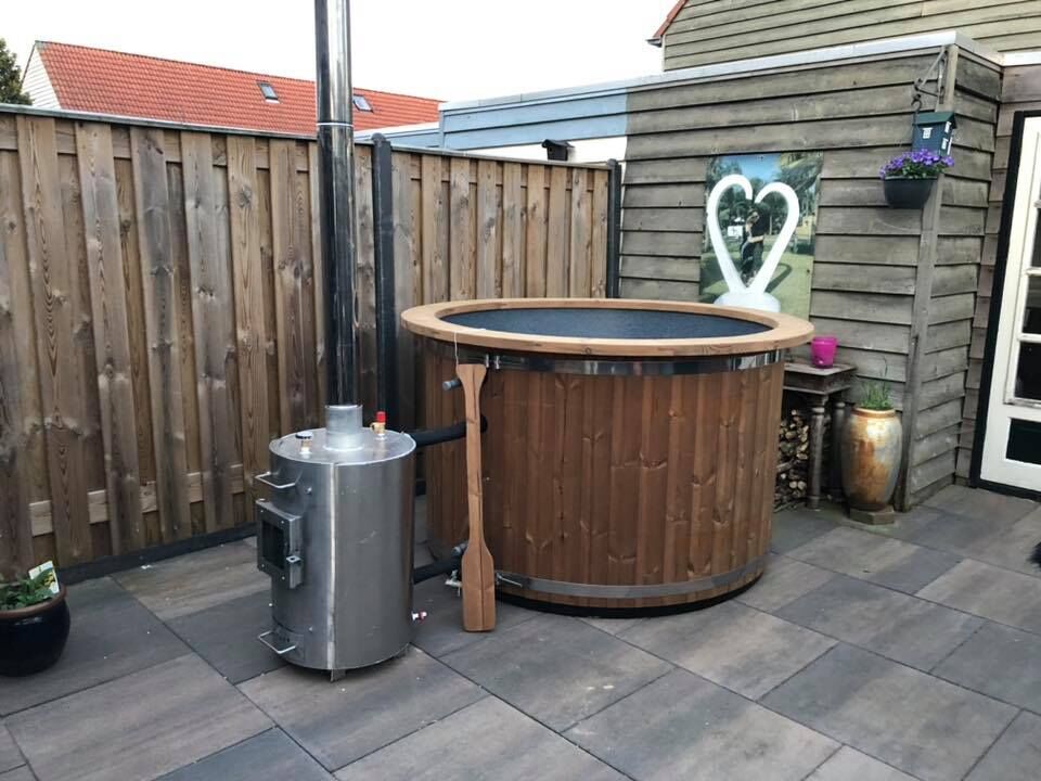 Holz Aussenofen für Badebottich 30 KW, Aluminium 5754