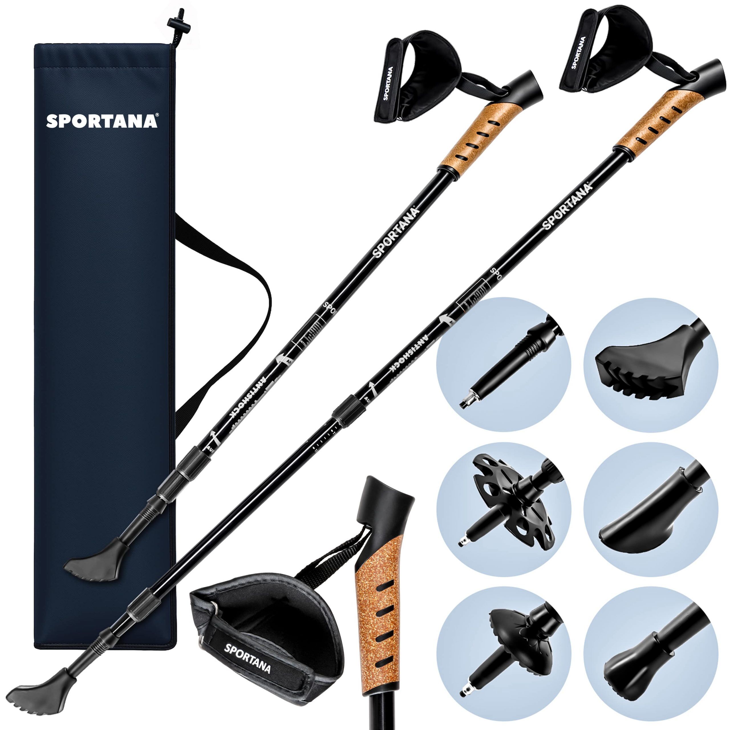Nordic Walking Stöcke Grau