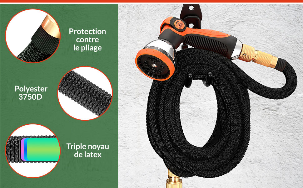 Gartenschlauch Schwarz 22m flexibel