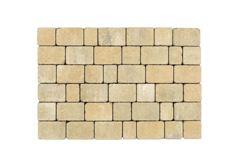 543392 Pflasterstein Colorado Mischformat 8 cm, Muschelkalk-Antik