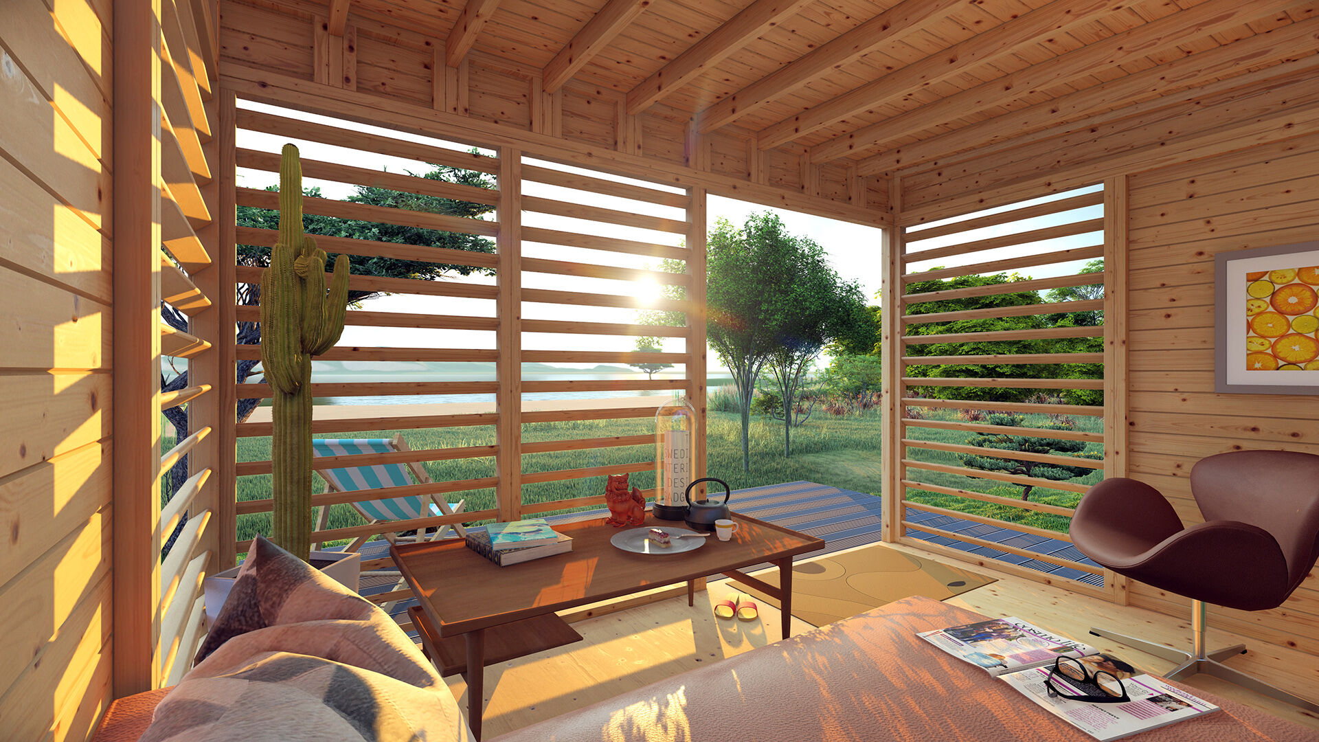 Gartenhaus Pergola Modern Art 2 naturbelassen 337 x 234 cm