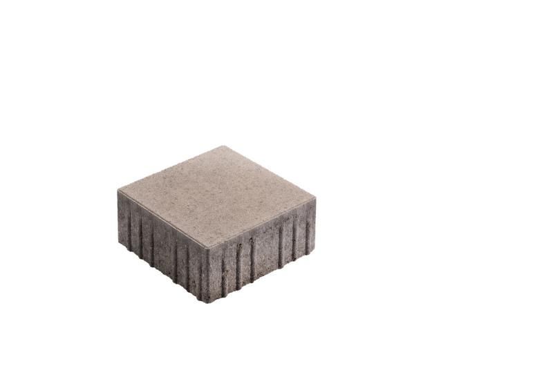 Pflasterstein Quadratpflaster Crescendo 20x20x8 cm, Grau mit Microfase
