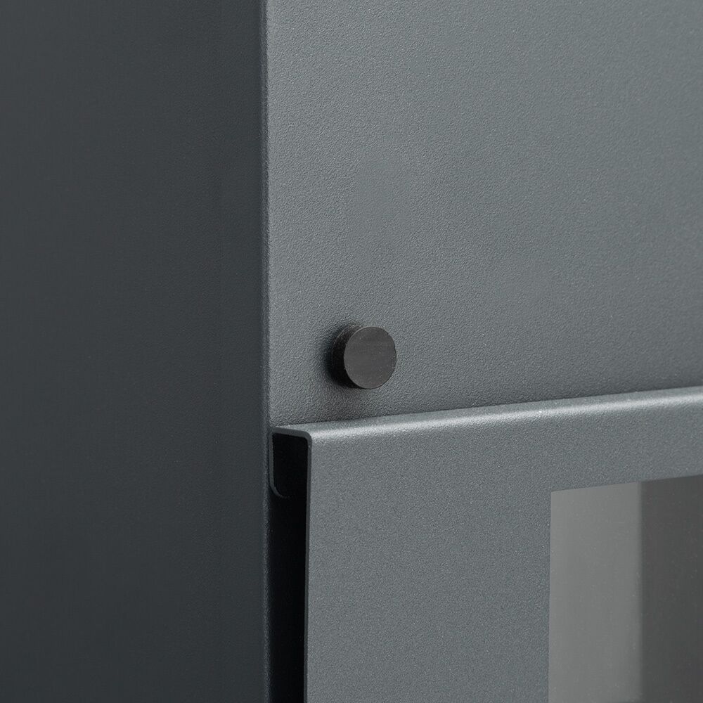 Designer Briefkasten mit Sichtfenster Anthrazit