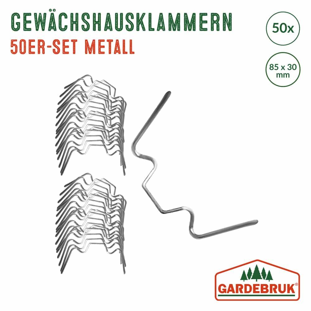 Gewächshausklammern 50er-Set Metall