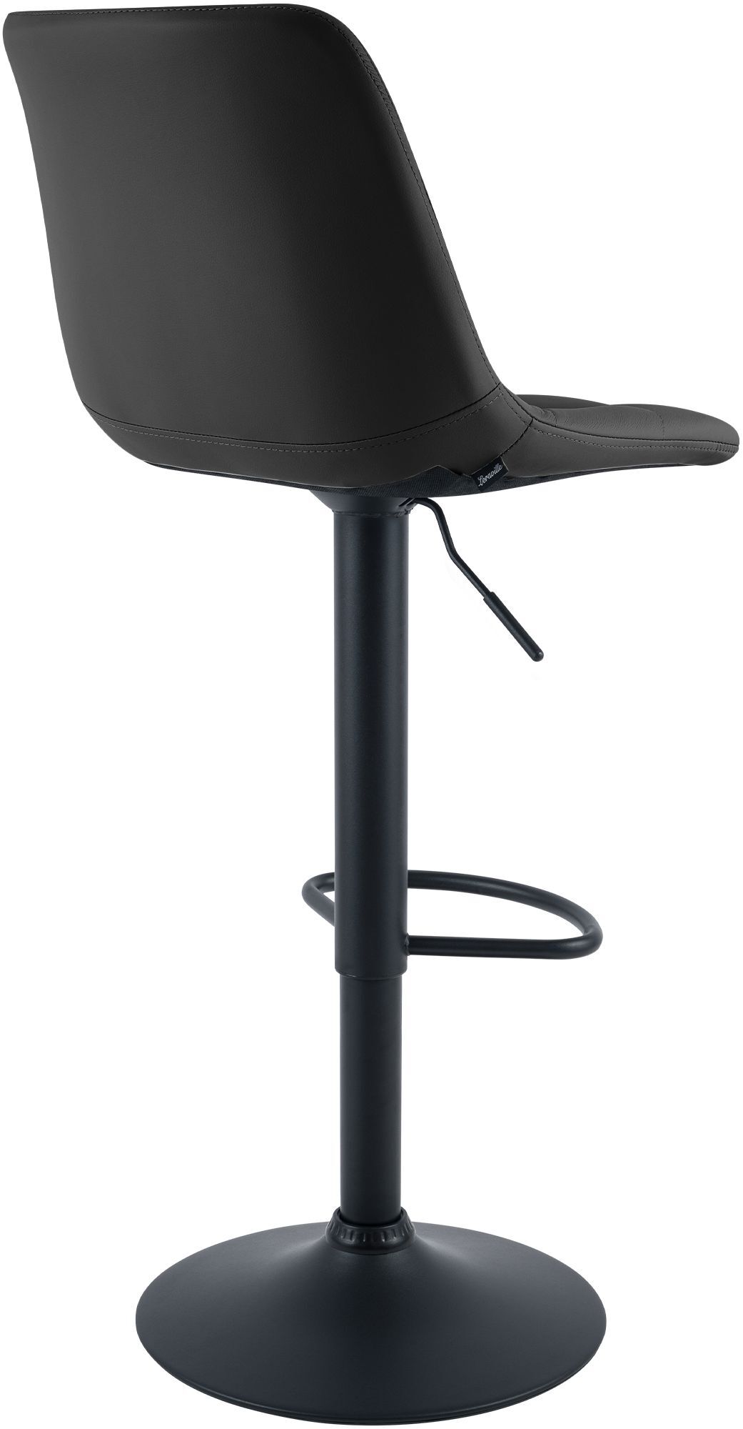 Barhocker Mapun Kunstleder, schwarz