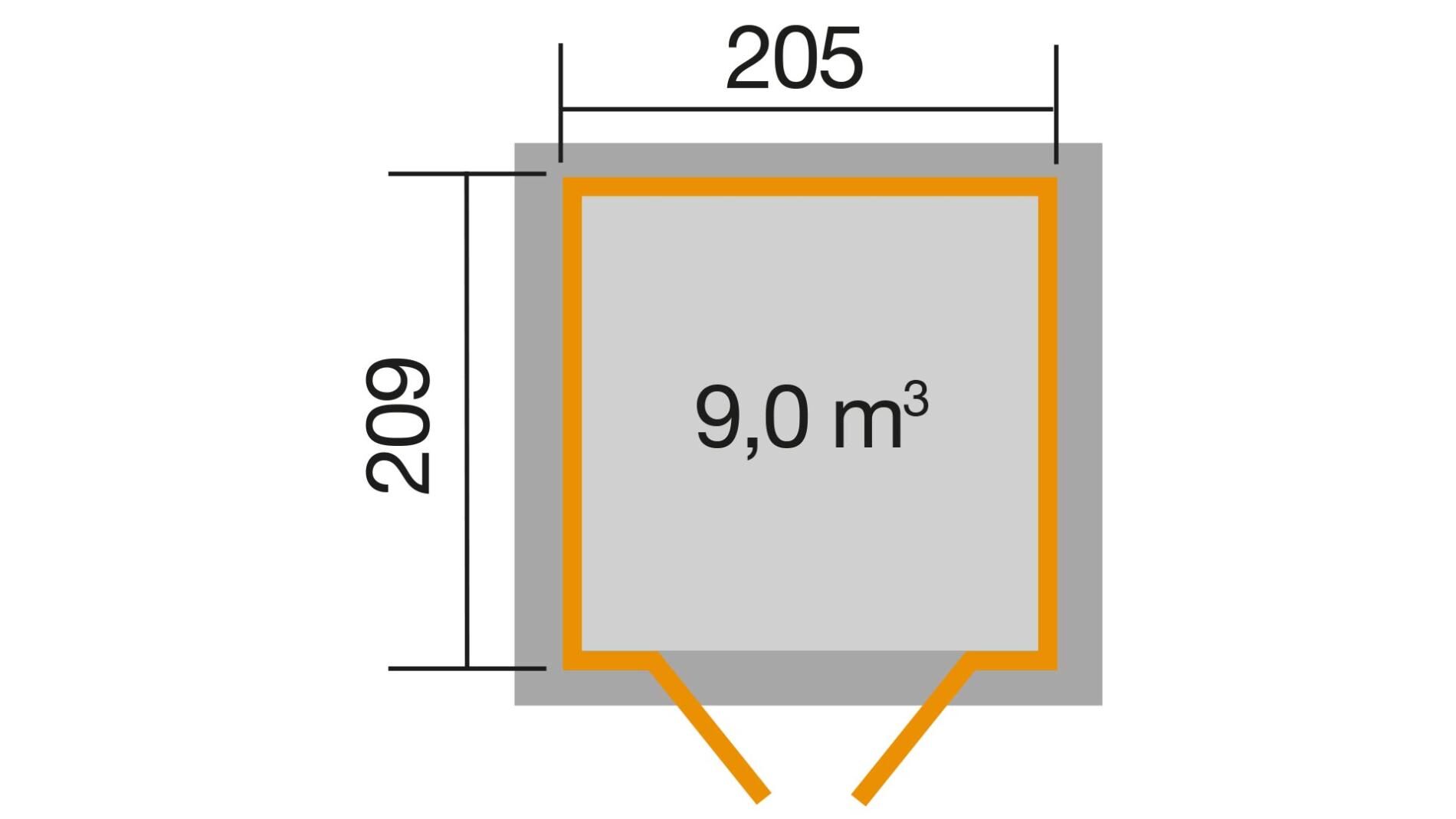weka Gartenhaus 226 - 2,4x2,3m