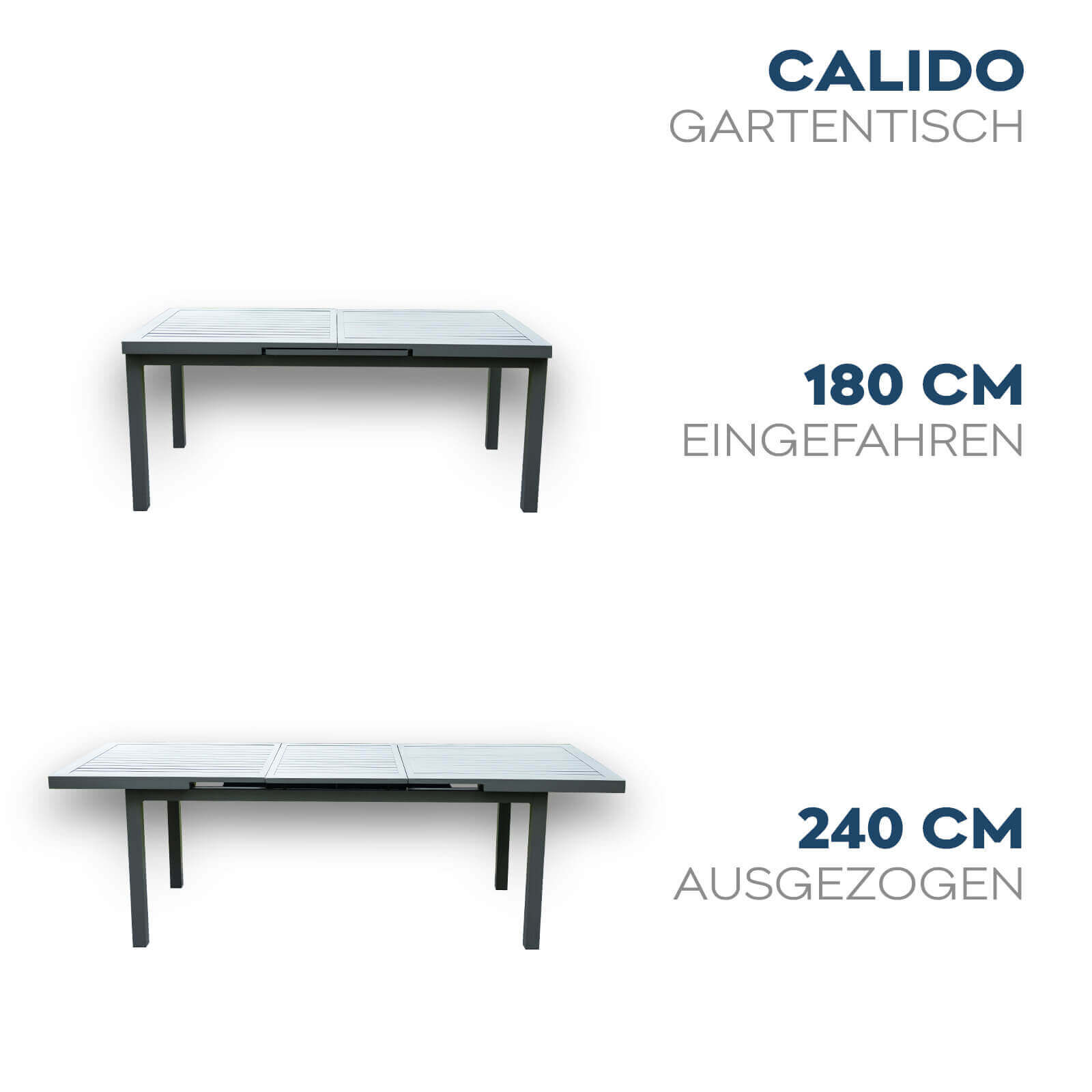 Garten-Sitzgruppe CALIDO MADERA inklusive ausziehbarer Gartentisch + 8 Stühlen