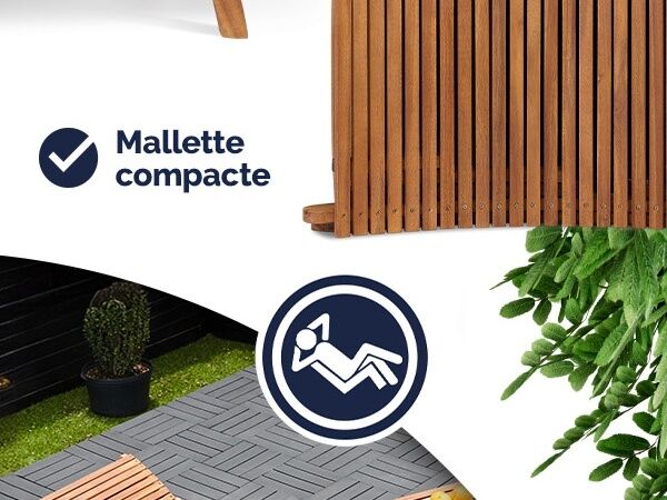 Faltbare Gartenliege Akazienholz FSC®-zertifiziert