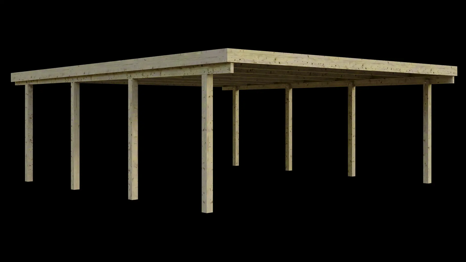 Carport VC 610x700 Kiefer Massivholz