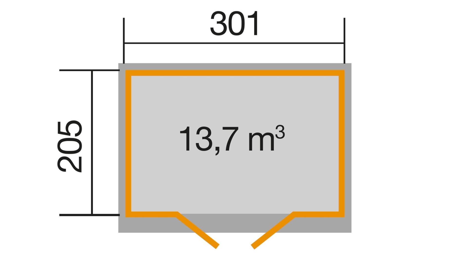 weka Gartenhaus 218 - 3,2x2,4m