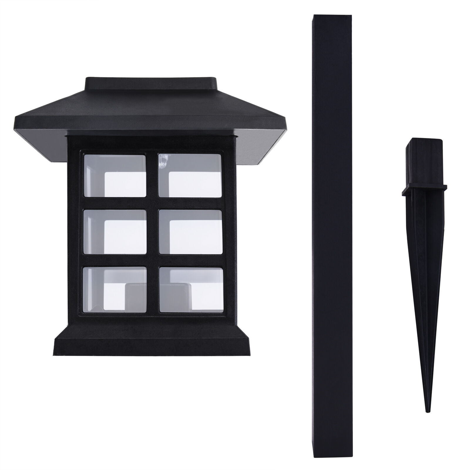 LED Solarleuchten 6er-Set Schwarz