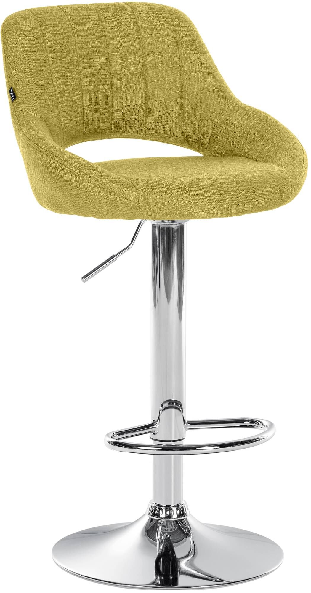 Barhocker Milet Stoff chrom, grün