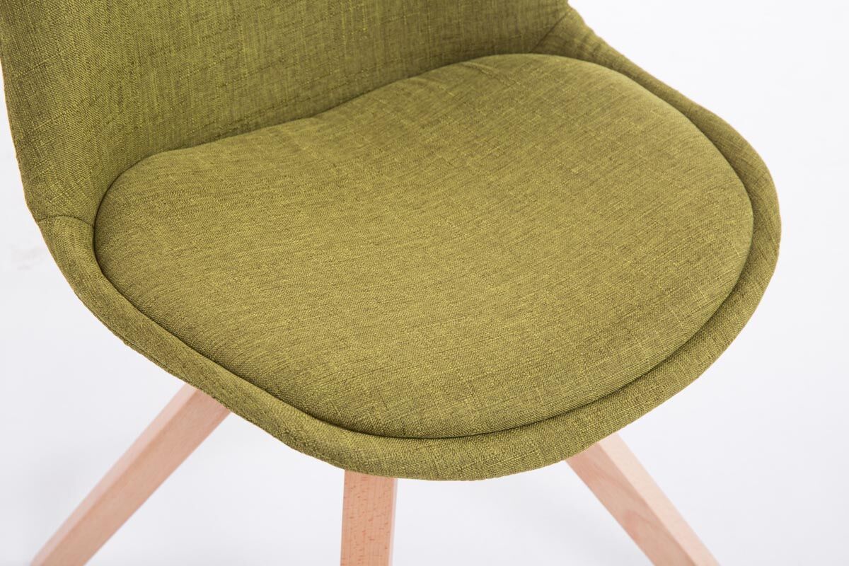 Besucherstuhl Toulouse Stoff Natura Square, grün