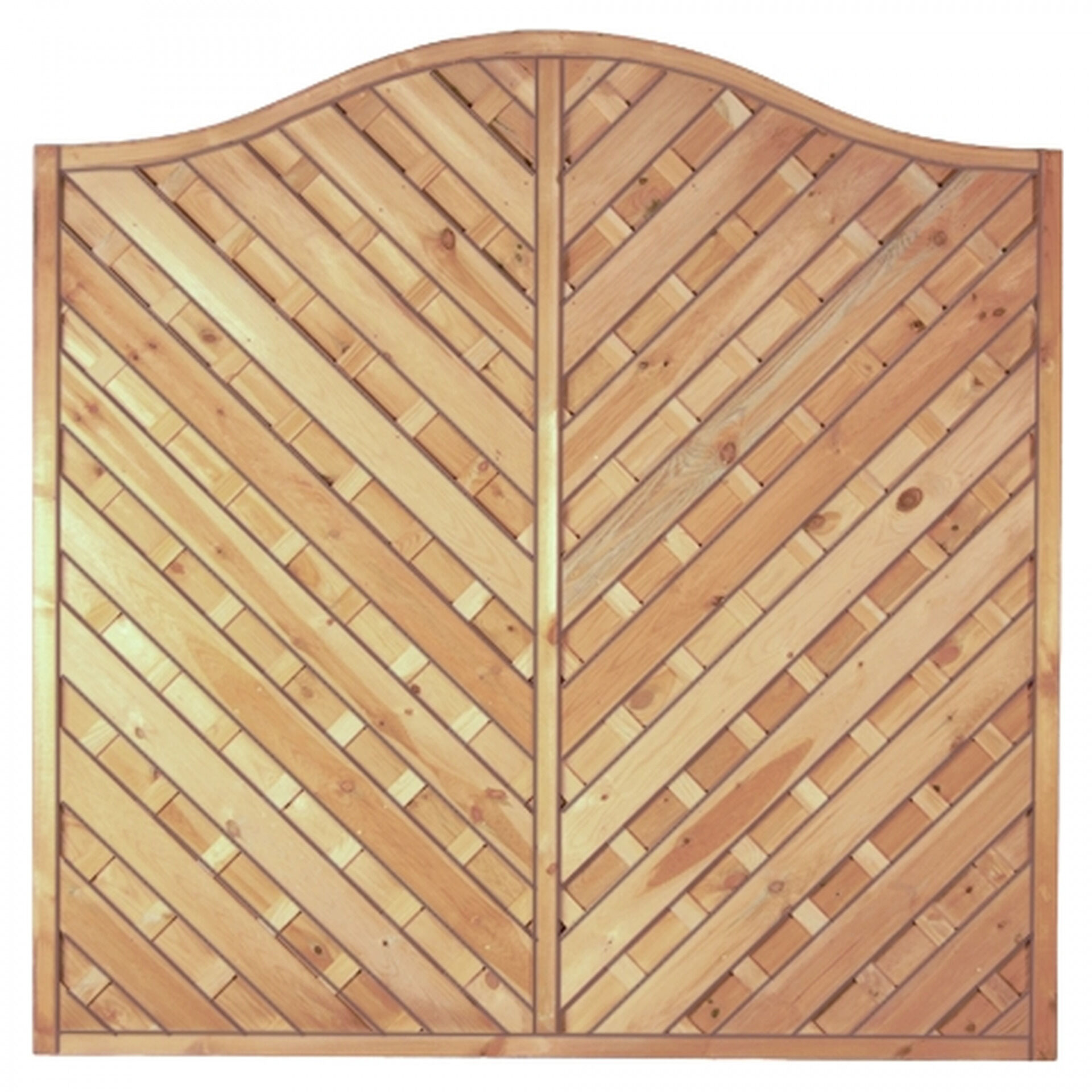 Maxi-Diagonal-Krone 180 x 180/160 cm, Rahmen 45/45 mm, kdi grün, Lamellen geriffelt & geschraubt