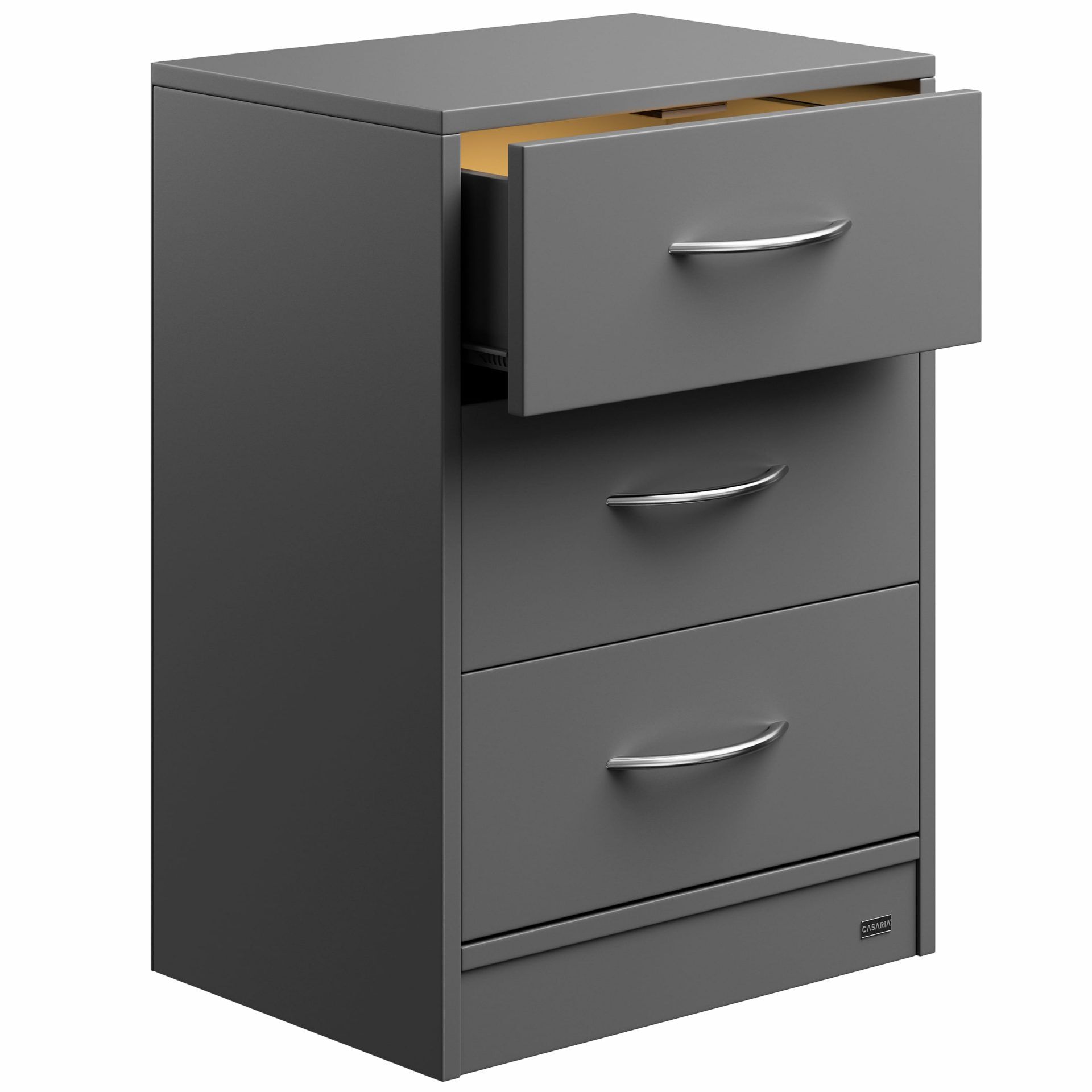 Nachttisch Eloise Anthrazit 54x39x28cm mit LED