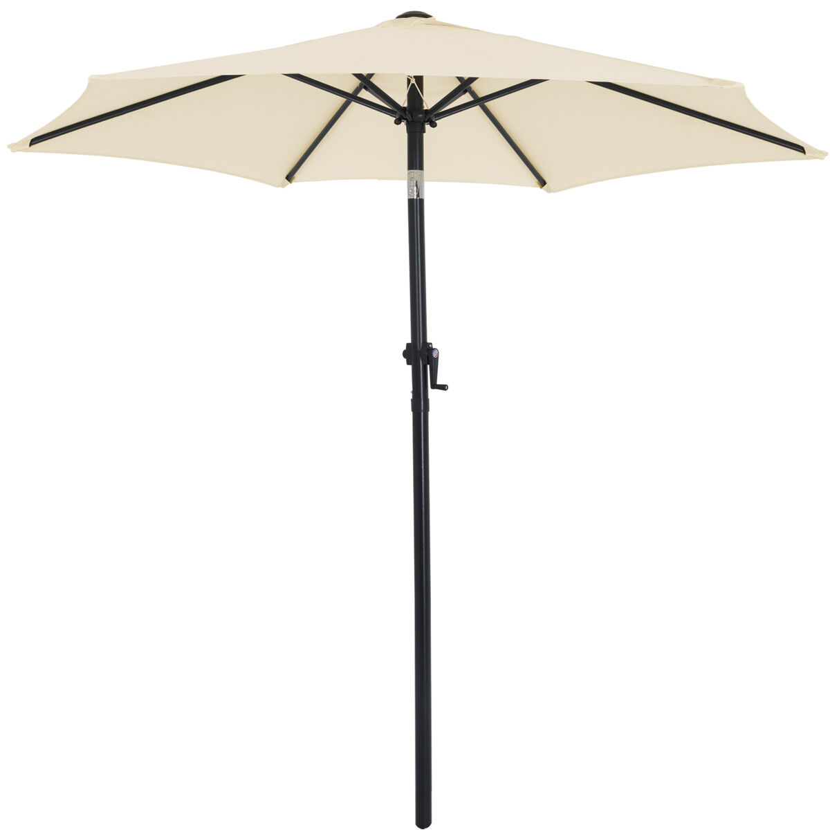 Sonnenschirm Fiji Beige Ø200cm UV-Schutz 80+ mit Kurbel