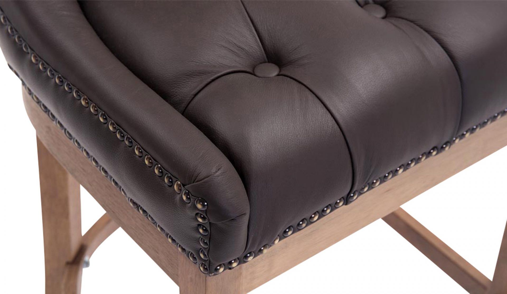 Barhocker Lakewood Echtleder, Antik-hell, braun