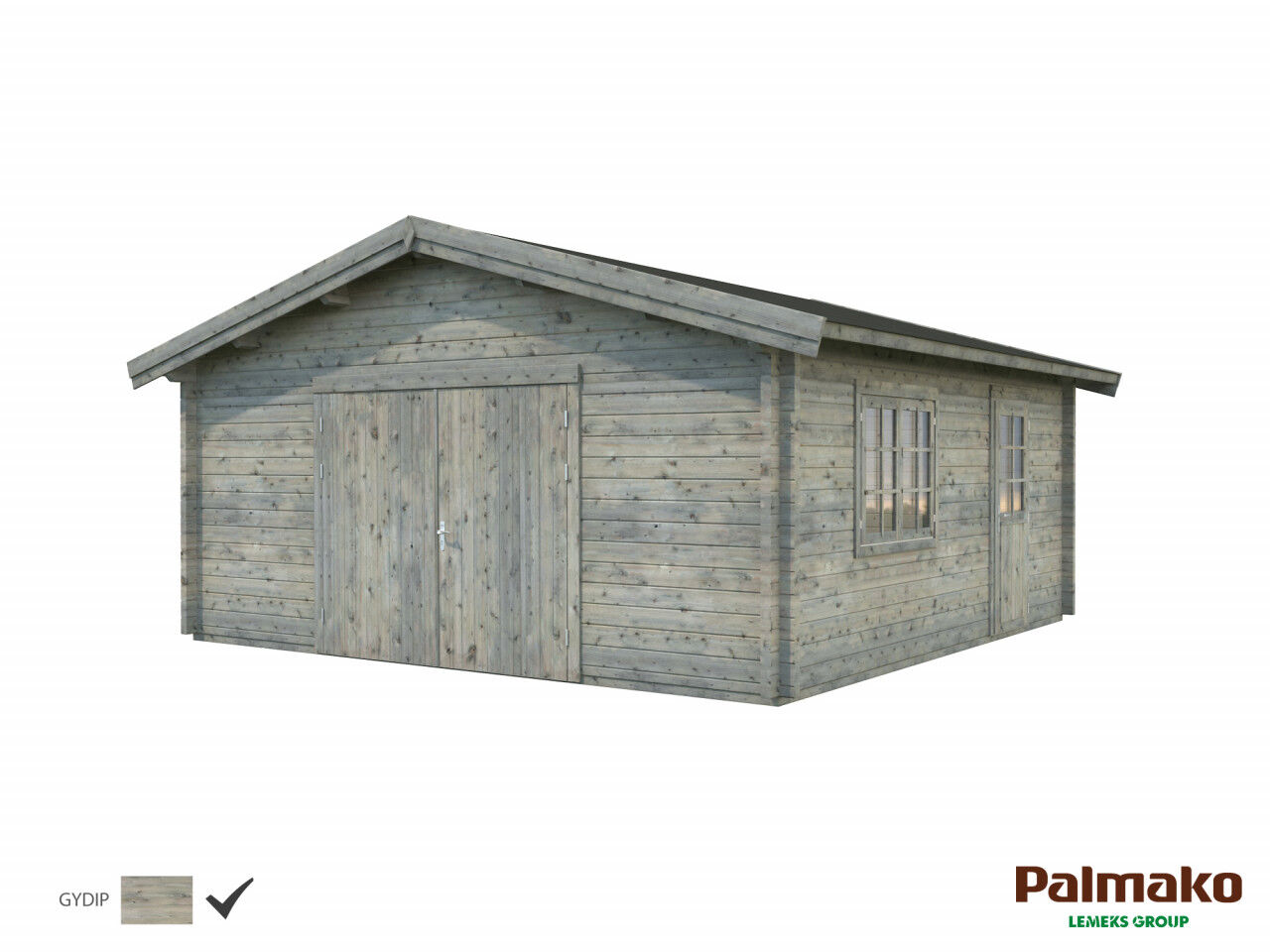Palmako Holzgarage Roger 27,7 m² mit Holztor