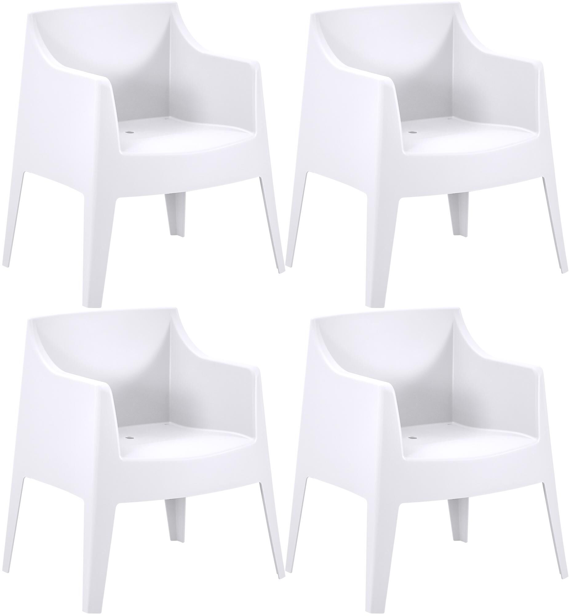 4er Set Stühle Bartal, weiß