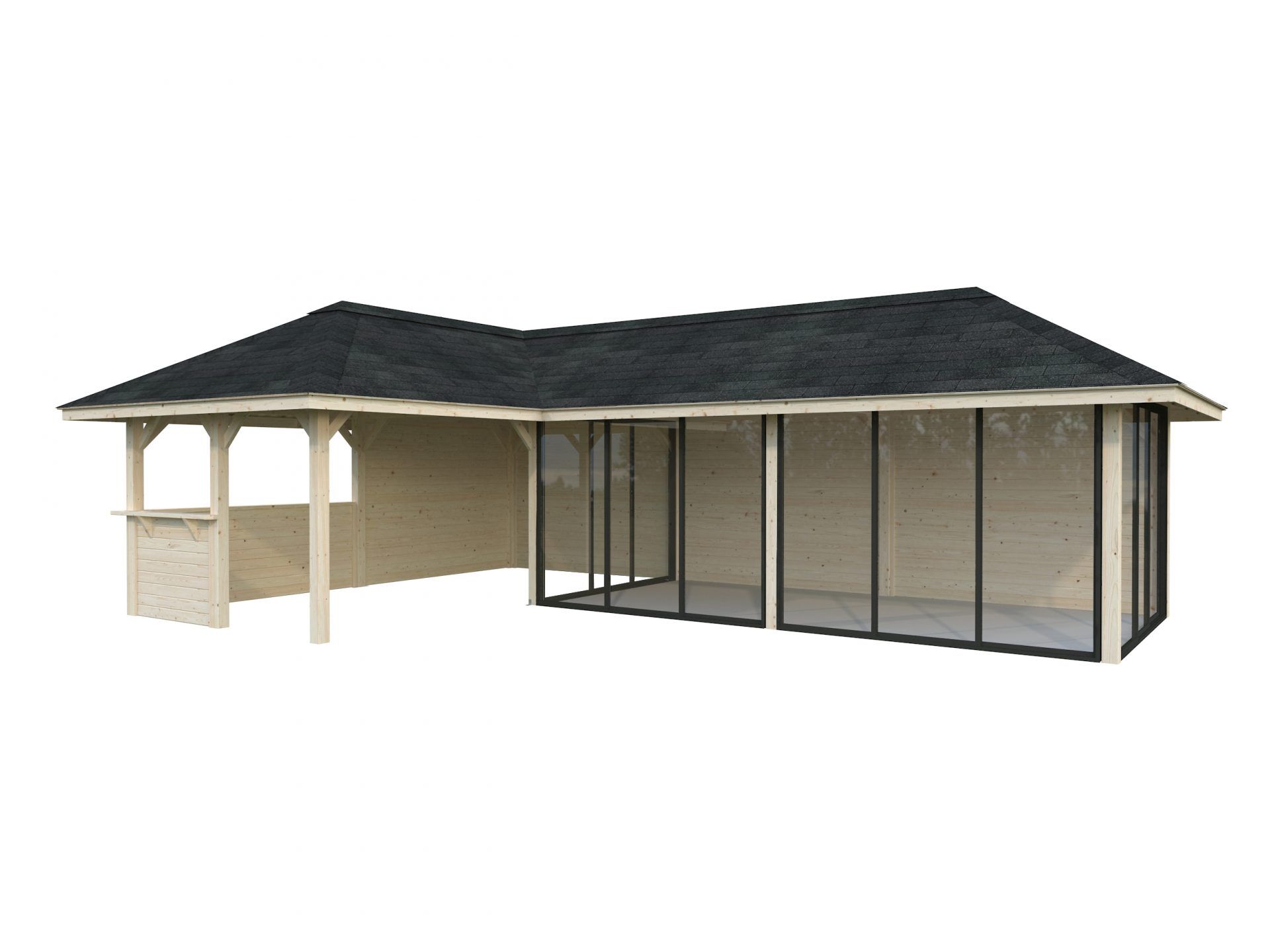 Palmako Pavillon Bianca 33,2 m² Set 521 Slide Plus