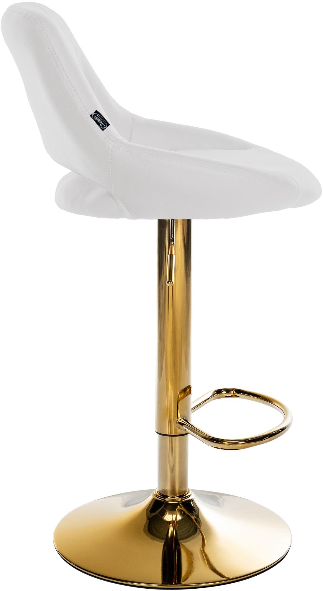 Barhocker Milet Kunstleder gold, weiß
